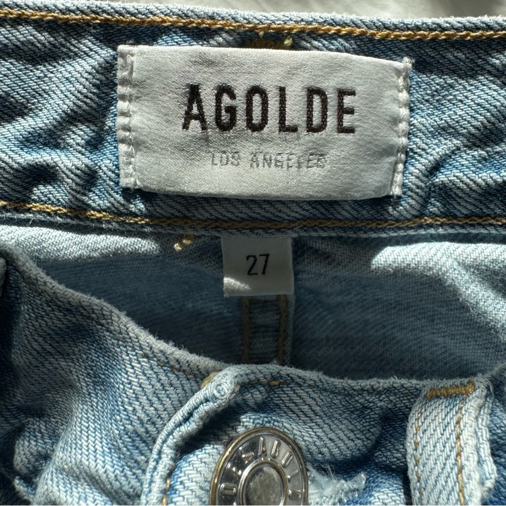 Agolde Riley Crop High Rise Distressed Jeans size 27 - Picture 10 of 12